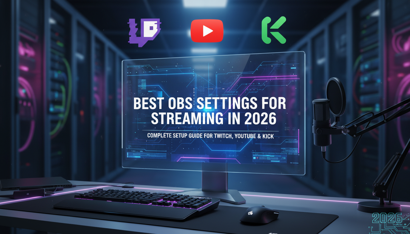Best OBS Settings for Streaming in 2026: Complete Setup Guide for Twitch, YouTube & Kick