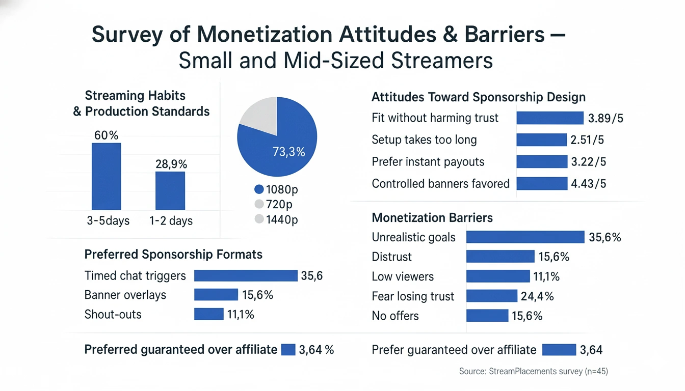 Monetizing Small Streamers: Sponsorship Attitudes, Barriers, and Opportunities on Twitch